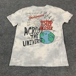 Chemistry T Shirt Womens Medium Gray Tie Dye Space Earth‎ Science Short Sleeve